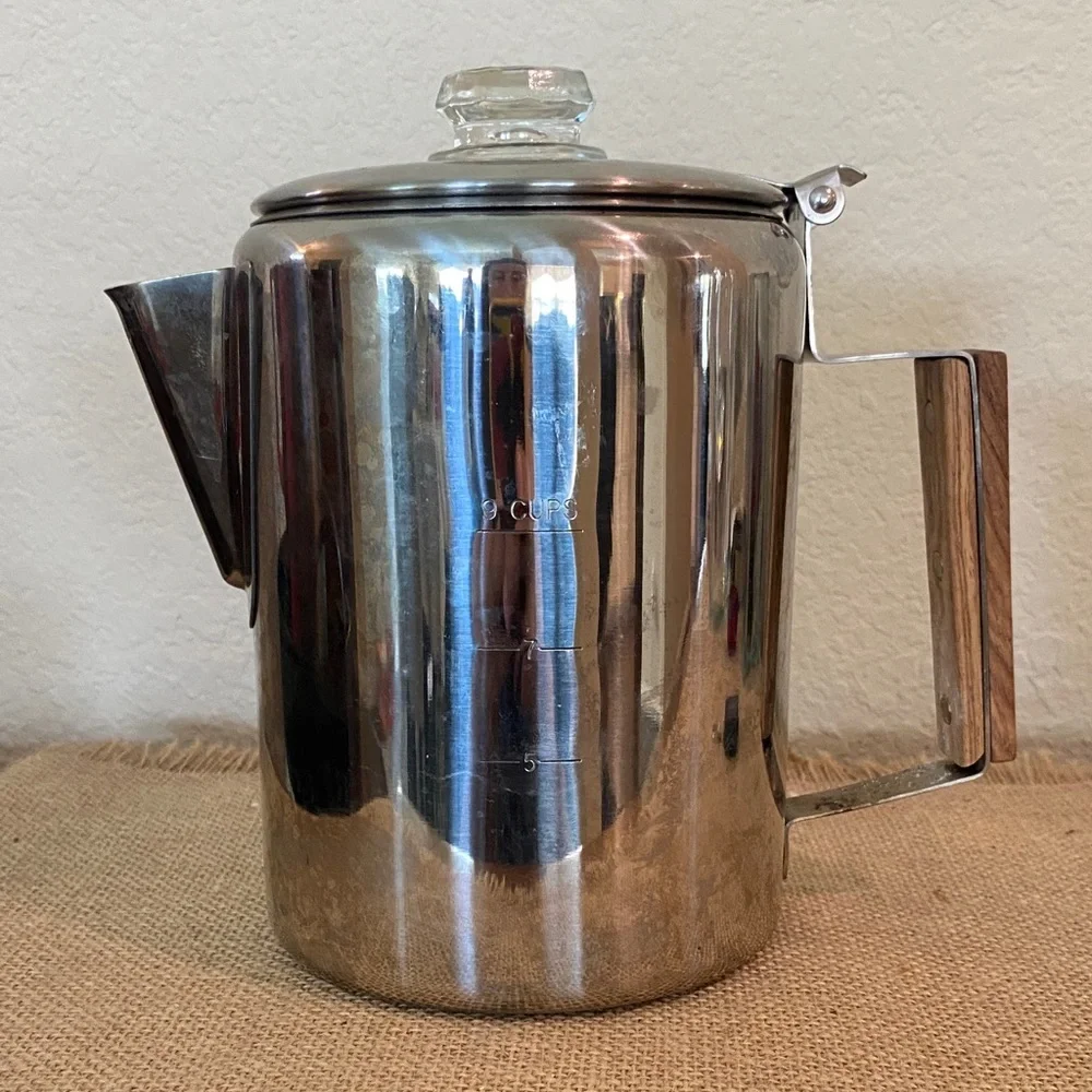 Coletti Stainless Steel Coffee Percolator 9 cups - Picture 1 of 3